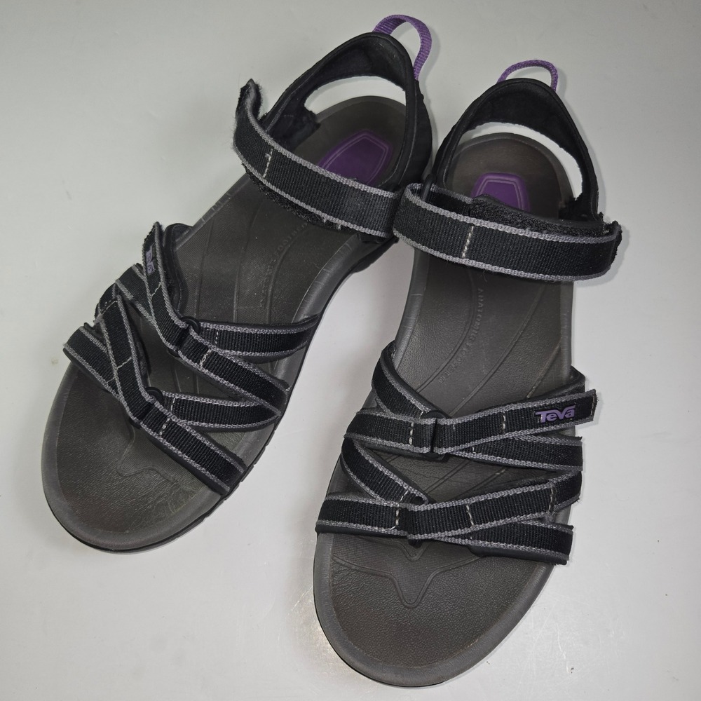 Teva S/N 4266 Women's Black Purple Sport Sandals Size 9